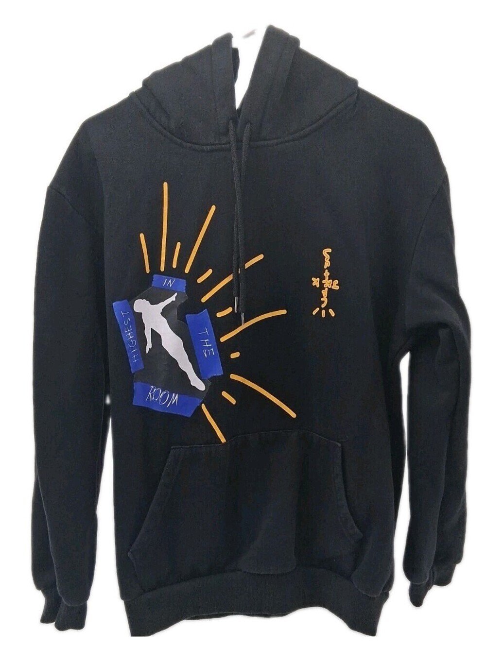 Four Cactus Hoodie Mens Medium Black Highest in the Room Double Sided Graphic